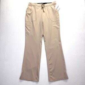 NEW Skechers by Barco Reliance Scrub Pants Khaki Cargo Drawstring Wowmens Sz M